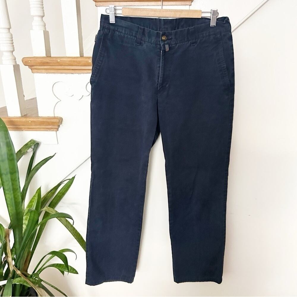 Barbour The Trouser Collection Mens Straight Leg Black Pants Cotton Size 48x42